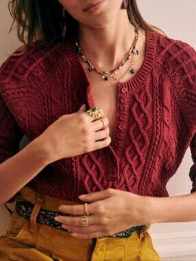 Rare! Sezane Bree Jumper Sweater in Cherry Size XS